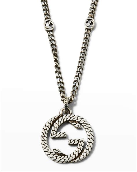 gucci medallion necklace|Gucci interlocking chain.